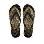 Boho Spiritual Lotus Print Flip Flops