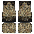 Boho Spiritual Lotus Print Front and Back Car Floor Mats