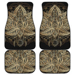 Boho Spiritual Lotus Print Front and Back Car Floor Mats