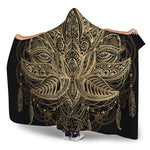 Boho Spiritual Lotus Print Hooded Blanket