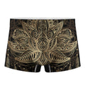 Boho Spiritual Lotus Print Men's Boxer Briefs
