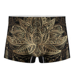 Boho Spiritual Lotus Print Men's Boxer Briefs