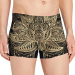 Boho Spiritual Lotus Print Men's Boxer Briefs