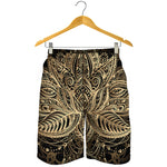 Boho Spiritual Lotus Print Men's Shorts