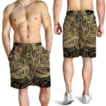 Boho Spiritual Lotus Print Men's Shorts