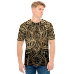 Boho Spiritual Lotus Print Men's T-Shirt