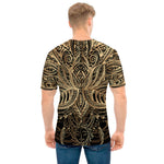 Boho Spiritual Lotus Print Men's T-Shirt