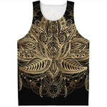 Boho Spiritual Lotus Print Men's Tank Top