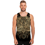 Boho Spiritual Lotus Print Men's Tank Top
