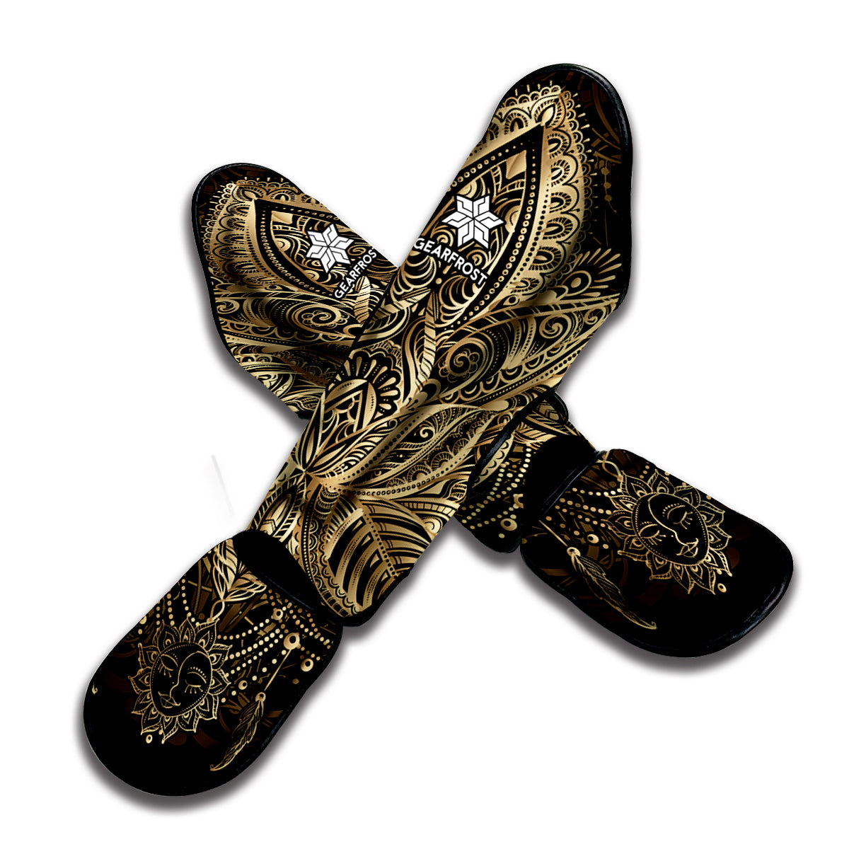 Boho Spiritual Lotus Print Muay Thai Shin Guard