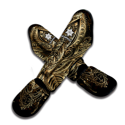 Boho Spiritual Lotus Print Muay Thai Shin Guard