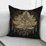 Boho Spiritual Lotus Print Pillow Cover