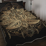 Boho Spiritual Lotus Print Quilt Bed Set