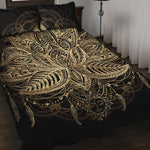 Boho Spiritual Lotus Print Quilt Bed Set