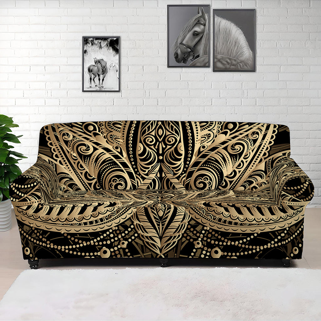 Boho Spiritual Lotus Print Sofa Cover