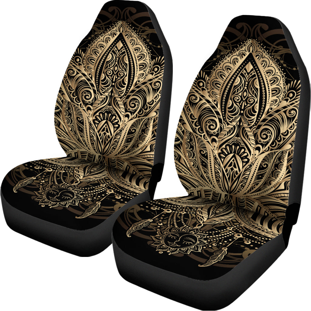 Boho Spiritual Lotus Print Universal Fit Car Seat Covers
