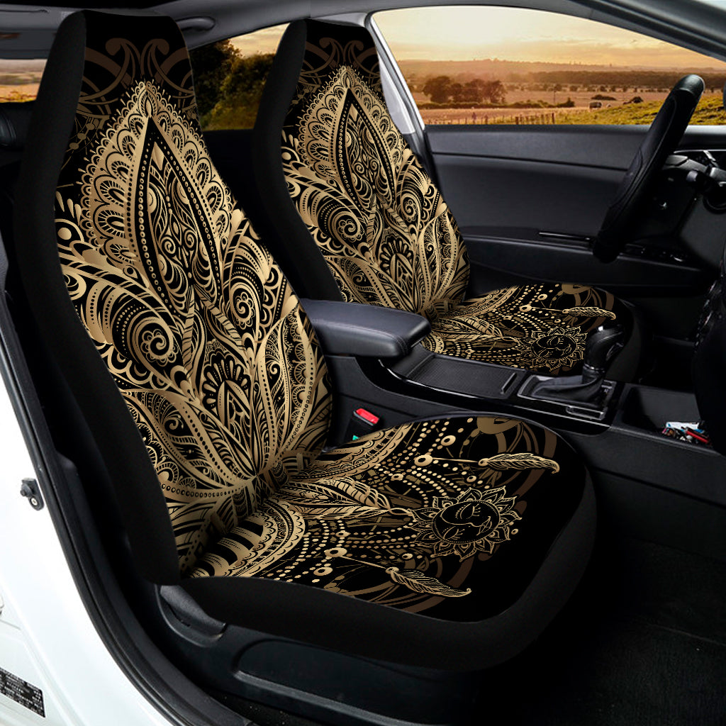 Boho Spiritual Lotus Print Universal Fit Car Seat Covers