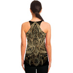 Boho Spiritual Lotus Print Women's Racerback Tank Top