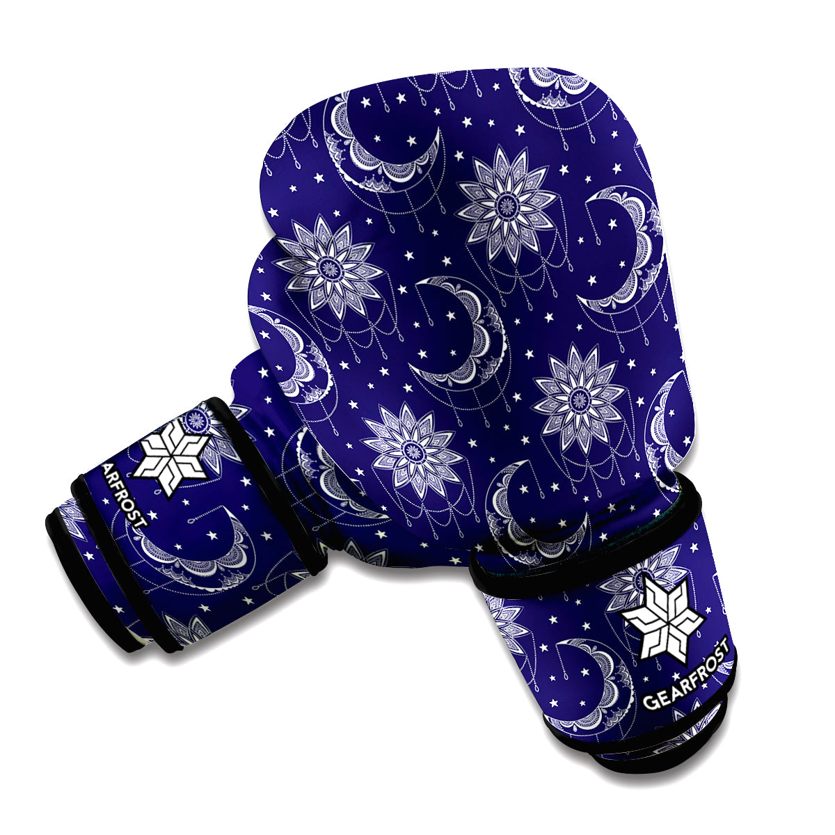 Boho Sun And Moon Pattern Print Boxing Gloves