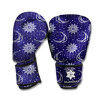 Boho Sun And Moon Pattern Print Boxing Gloves