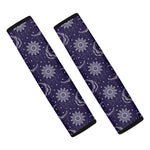 Boho Sun And Moon Pattern Print Car Seat Belt Covers