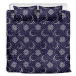 Boho Sun And Moon Pattern Print Duvet Cover Bedding Set