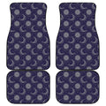 Boho Sun And Moon Pattern Print Front and Back Car Floor Mats