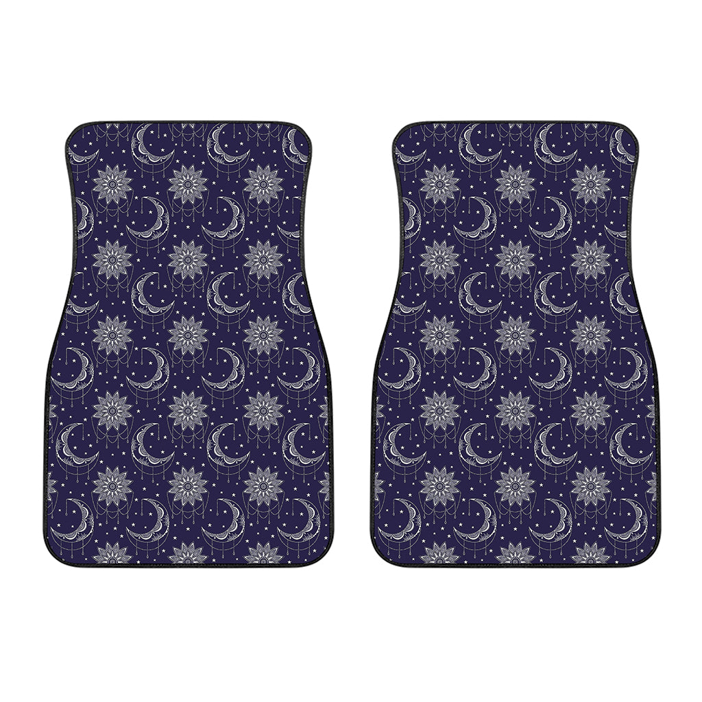 Boho Sun And Moon Pattern Print Front Car Floor Mats