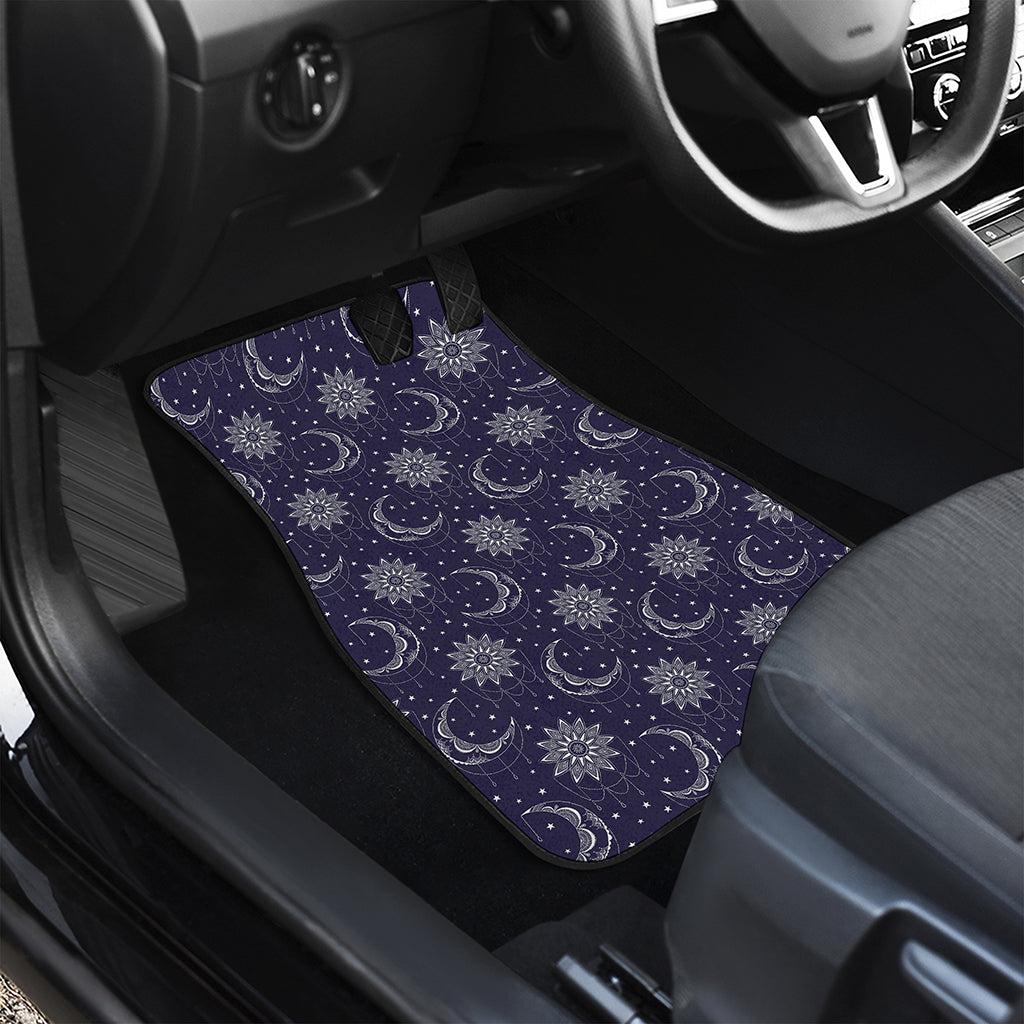 Boho Sun And Moon Pattern Print Front Car Floor Mats