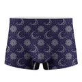 Boho Sun And Moon Pattern Print Men's Boxer Briefs