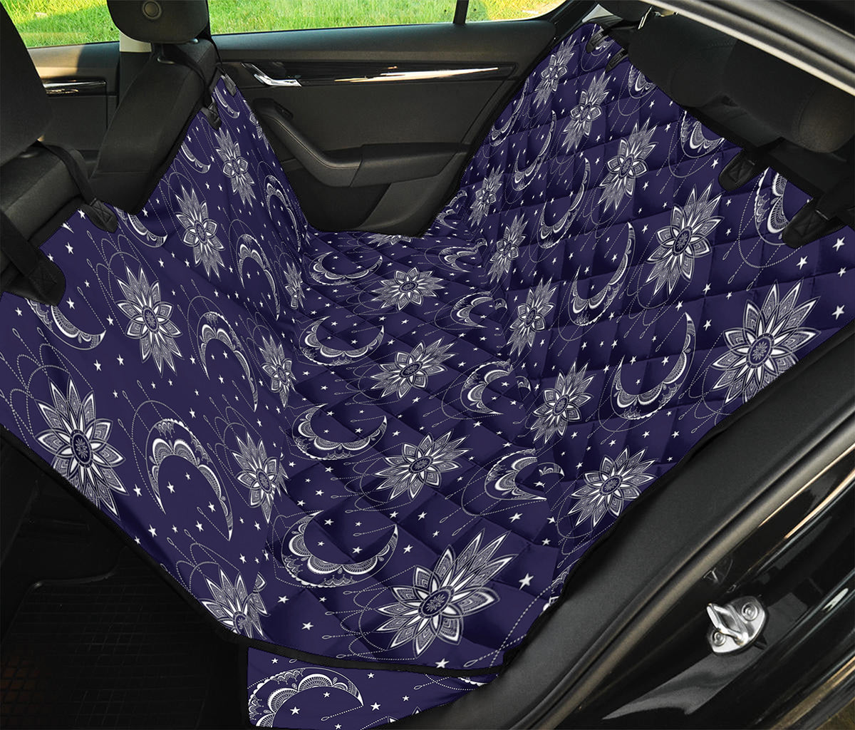 Boho Sun And Moon Pattern Print Pet Car Back Seat Cover