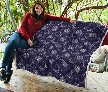 Boho Sun And Moon Pattern Print Quilt