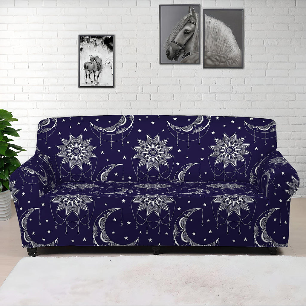Boho Sun And Moon Pattern Print Sofa Cover