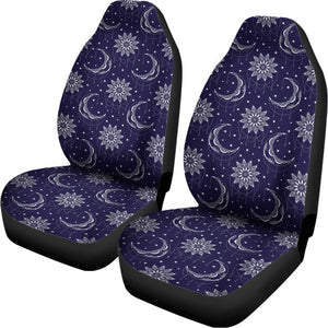 Boho Sun And Moon Pattern Print Universal Fit Car Seat Covers
