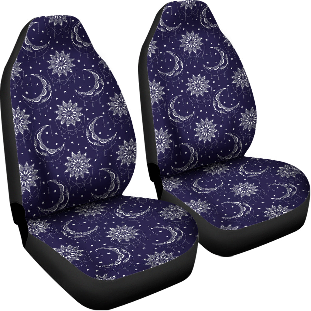 Boho Sun And Moon Pattern Print Universal Fit Car Seat Covers