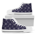 Boho Sun And Moon Pattern Print White High Top Sneakers