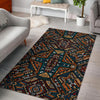 Boho Tribal Aztec Pattern Print Area Rug GearFrost