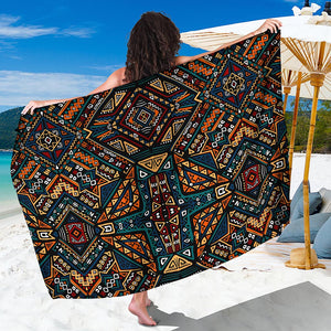 Boho Tribal Aztec Pattern Print Beach Sarong Wrap