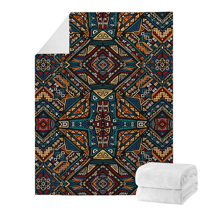 Boho Tribal Aztec Pattern Print Blanket