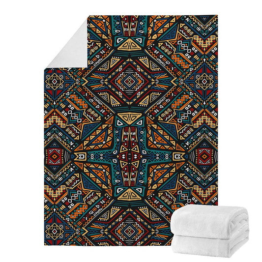 Boho Tribal Aztec Pattern Print Blanket