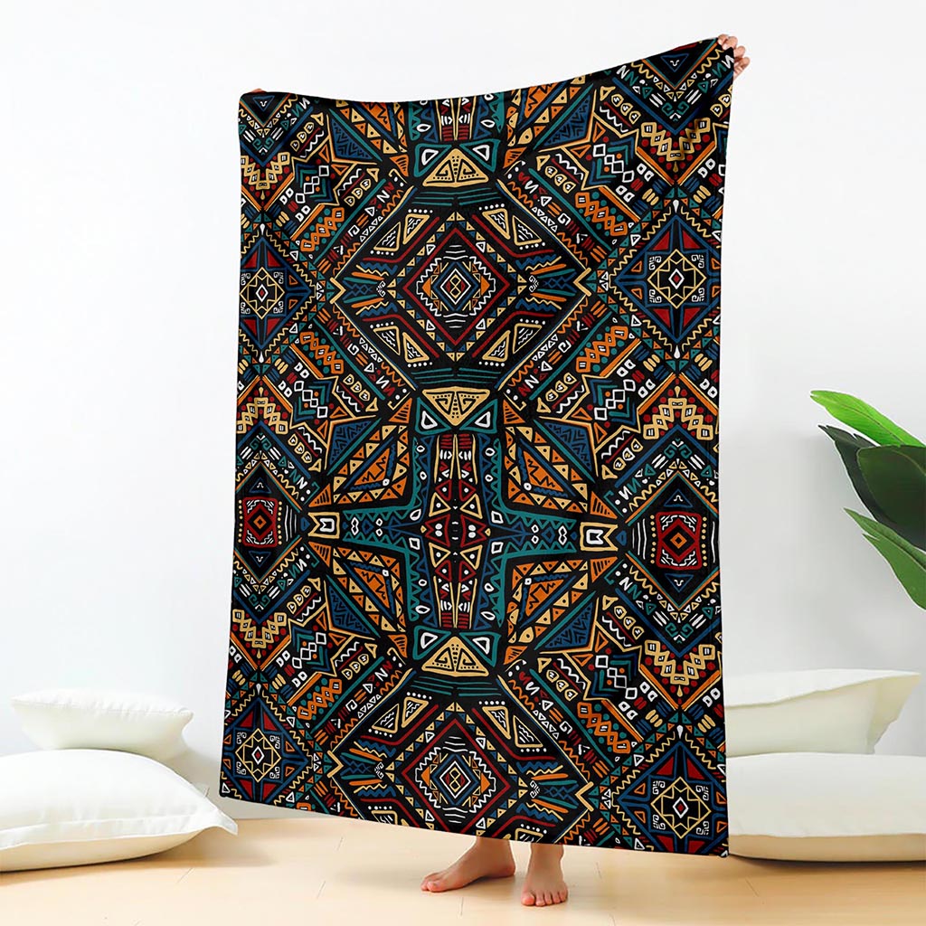 Boho Tribal Aztec Pattern Print Blanket