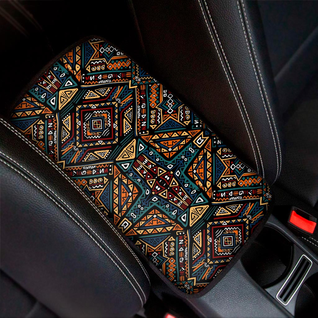 Boho Tribal Aztec Pattern Print Car Center Console Cover