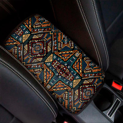 Boho Tribal Aztec Pattern Print Car Center Console Cover