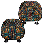 Boho Tribal Aztec Pattern Print Car Headrest Covers