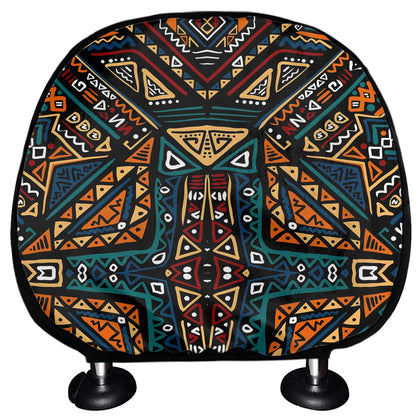 Boho Tribal Aztec Pattern Print Car Headrest Covers