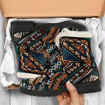 Boho Tribal Aztec Pattern Print Comfy Boots GearFrost