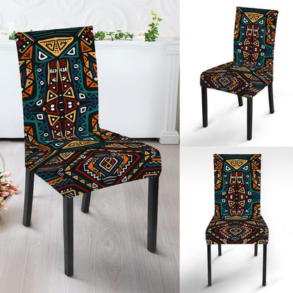 Boho Tribal Aztec Pattern Print Dining Chair Slipcover