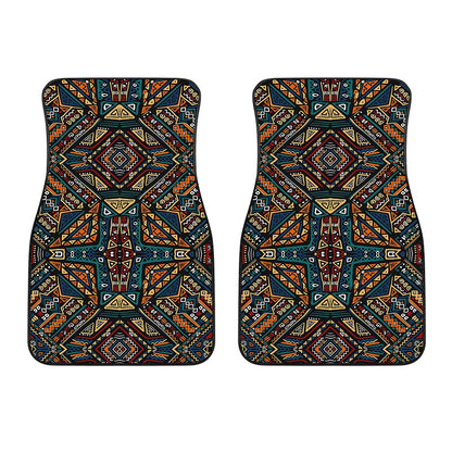 Boho Tribal Aztec Pattern Print Front Car Floor Mats