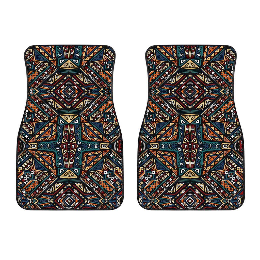 Boho Tribal Aztec Pattern Print Front Car Floor Mats