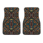 Boho Tribal Aztec Pattern Print Front Car Floor Mats